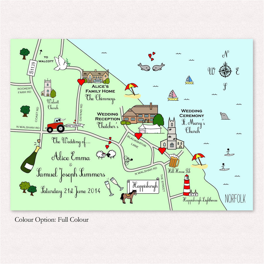 How to Print Map for Wedding Invitation Print Your Own Illustrated Wedding or Party Map by Cute