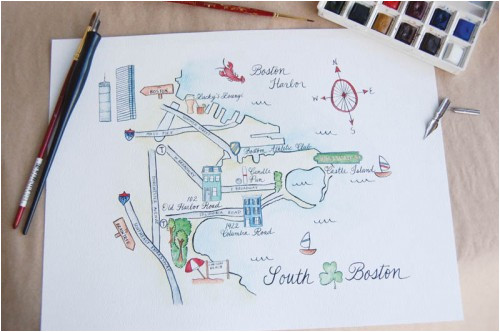 How to Print Map for Wedding Invitation Watercolor Wedding Map