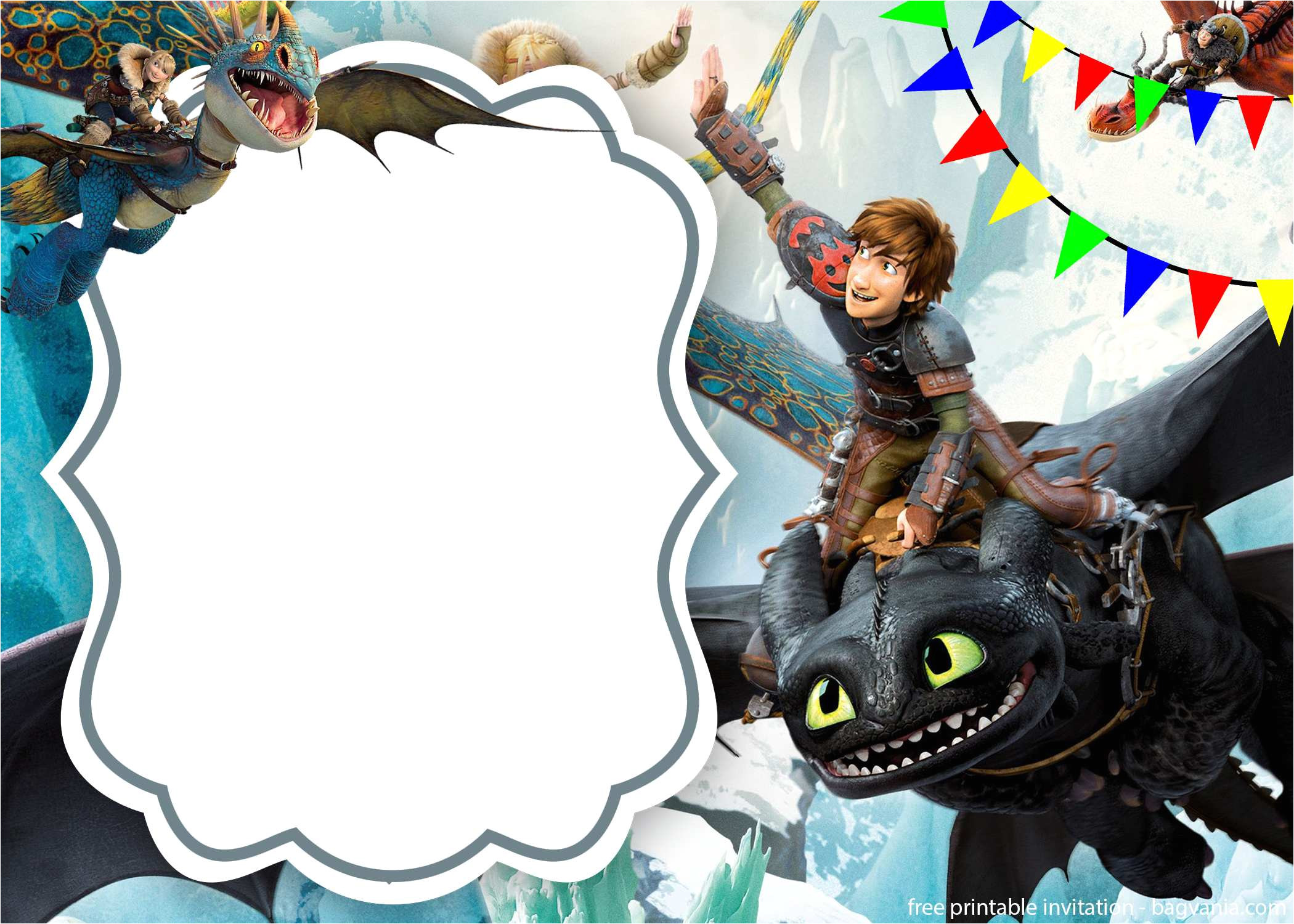 How to Train Your Dragon Birthday Invitation Template Free Download How to Train Your Dragon Invitation Free