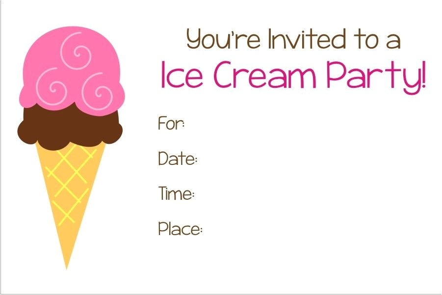 Ice Cream Birthday Invitation Template Free Ice Cream Party Free Printable Invitation Parties Ice