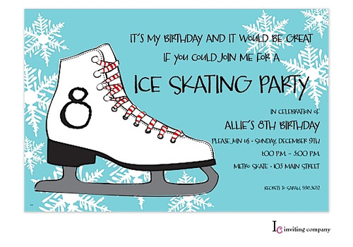 Ice Skating Party Invitation Template Free Children 39 S Ice Skating Birthday Party Invitations Ice