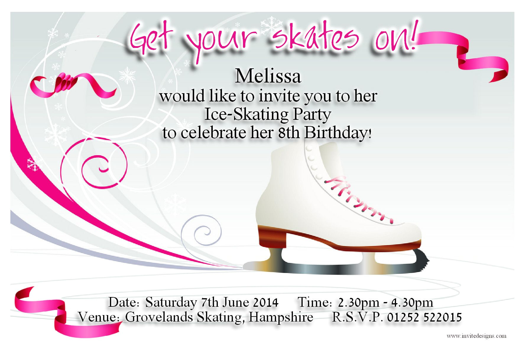 Ice Skating Party Invitation Template Free Ice Skating Birthday Party Invitations Dolanpedia
