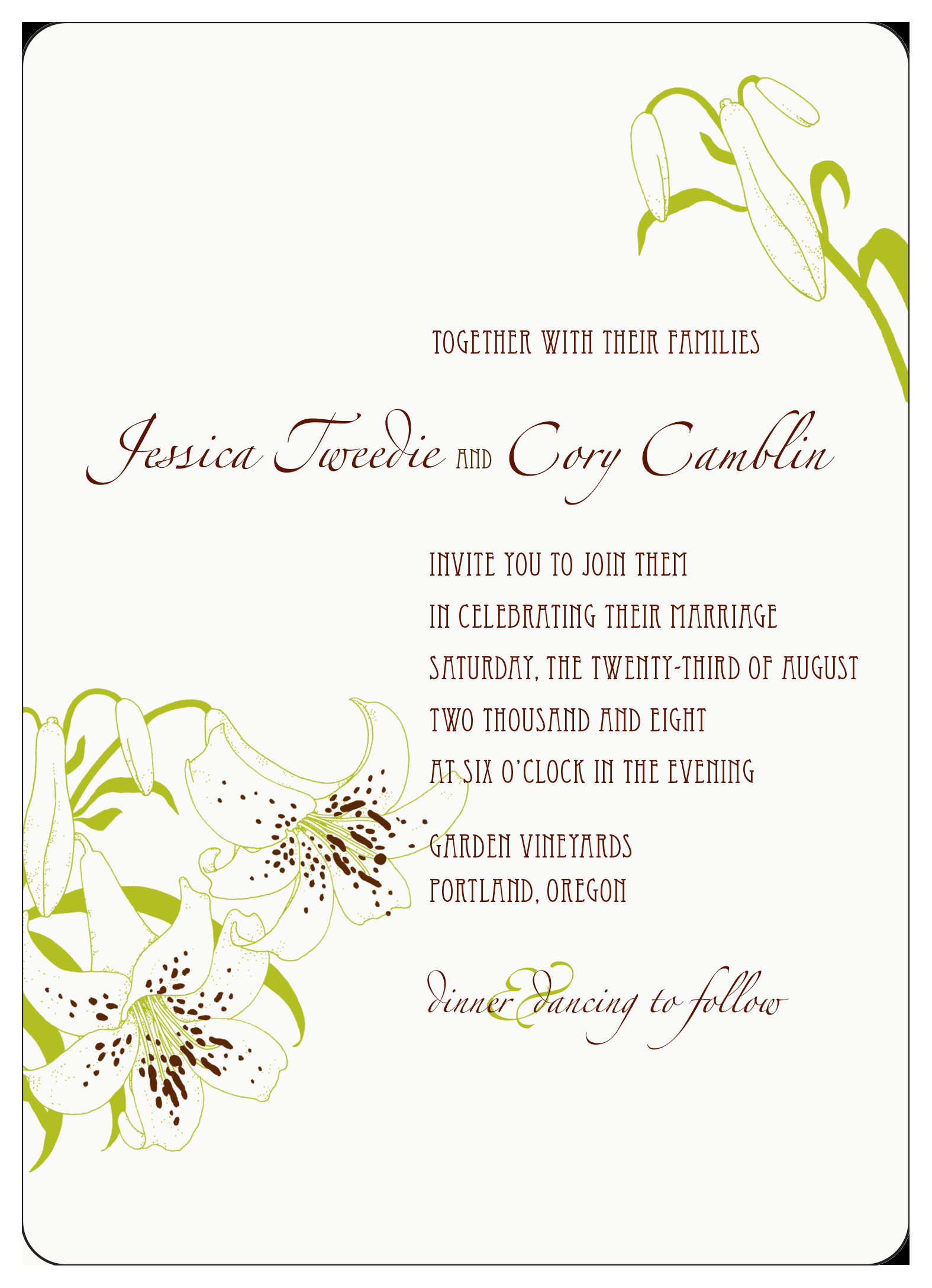 Illustrator Wedding Invitation Template Adobe Illustrator Wedding Invitation 2008 by Cory