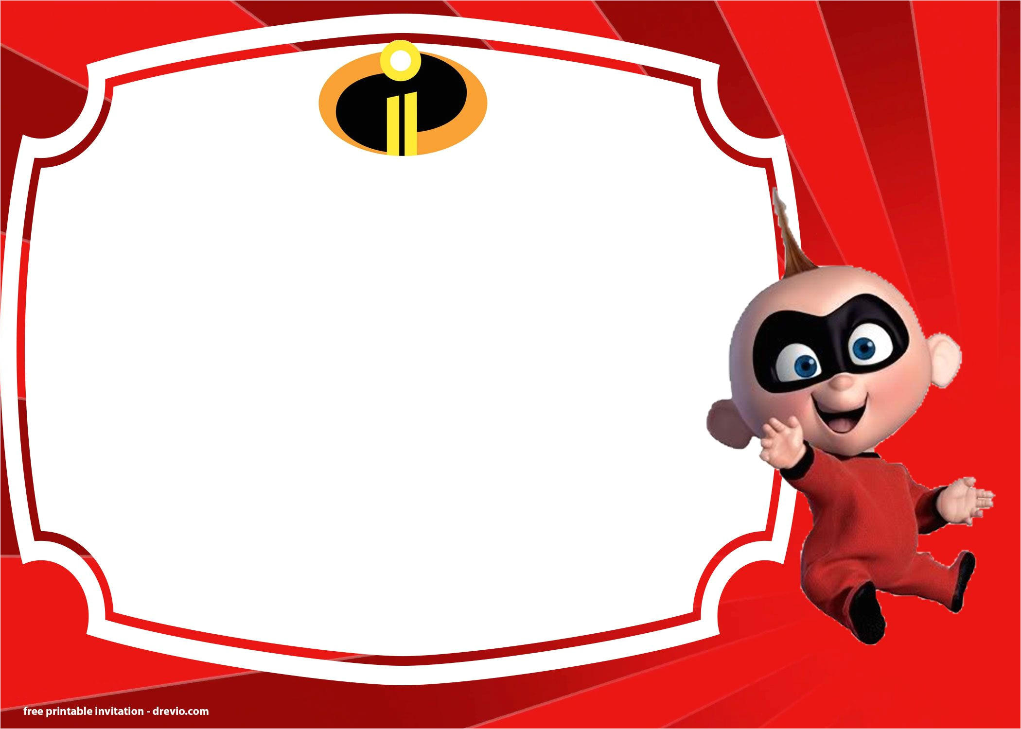 Incredibles Birthday Invitation Template Free the Incredibles 2 Birthday Invitations Party