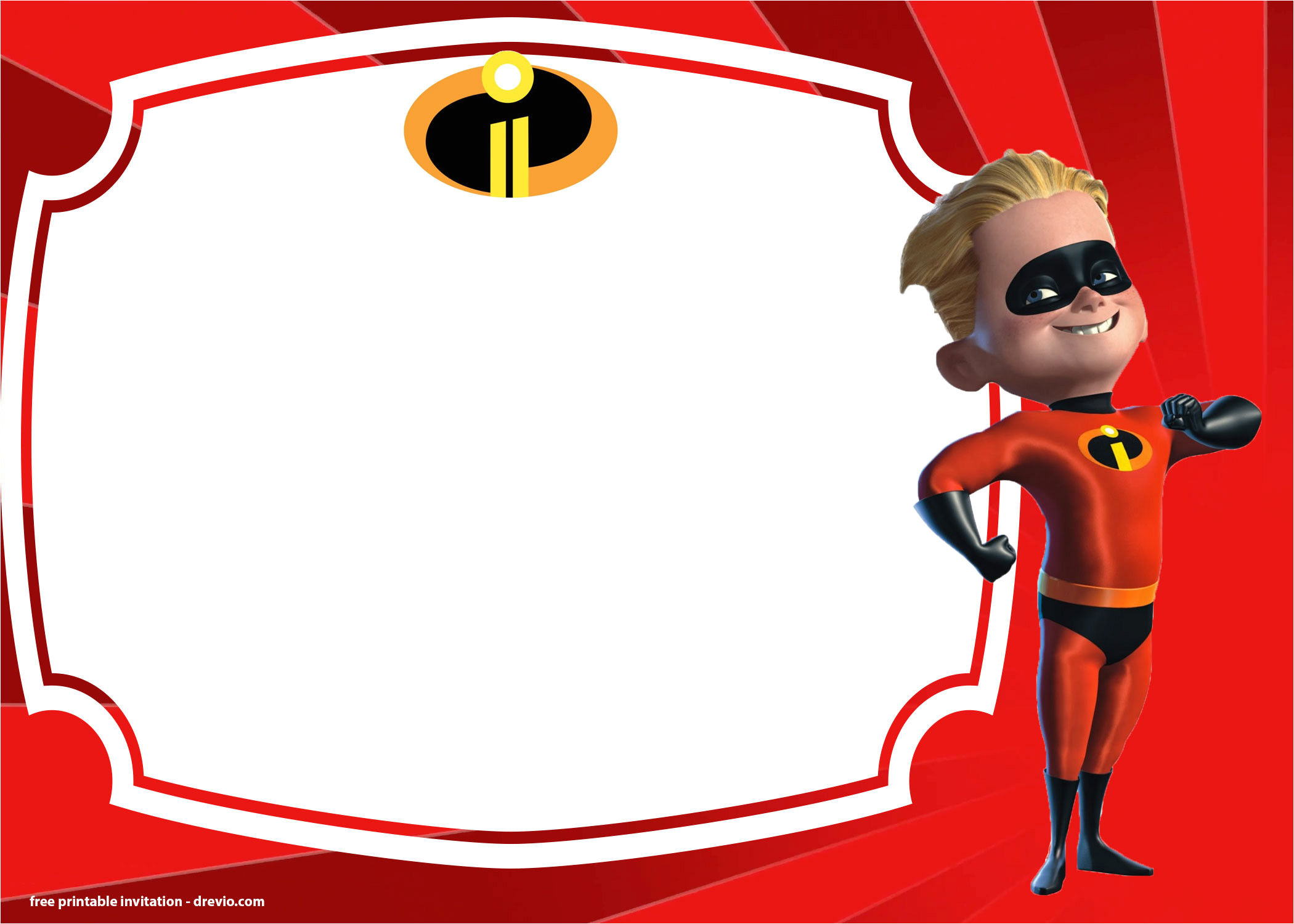 Incredibles Birthday Invitation Template Free the Incredibles 2 Birthday Invitations Templates