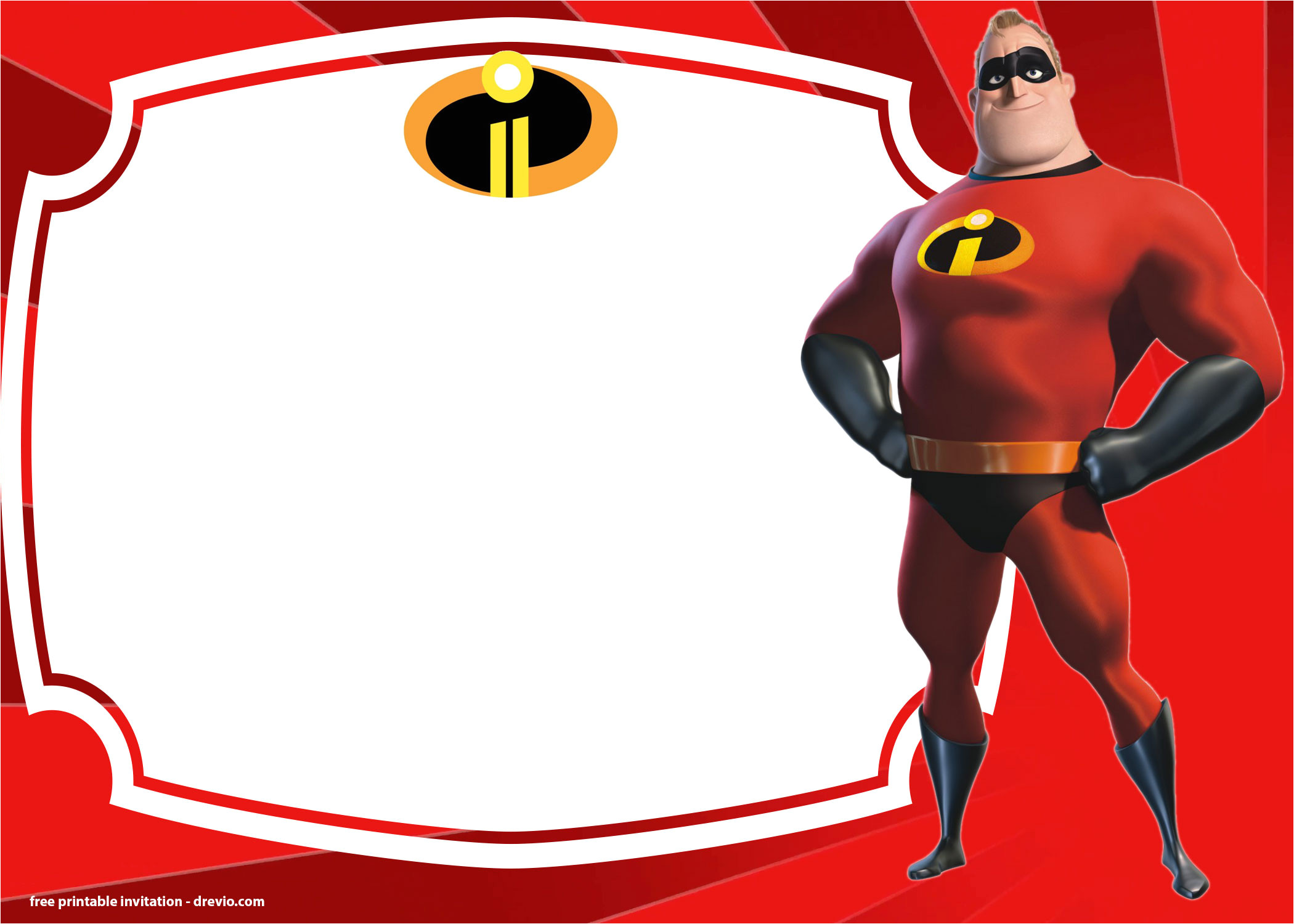 Incredibles Birthday Invitation Template Free the Incredibles 2 Birthday Invitations Templates
