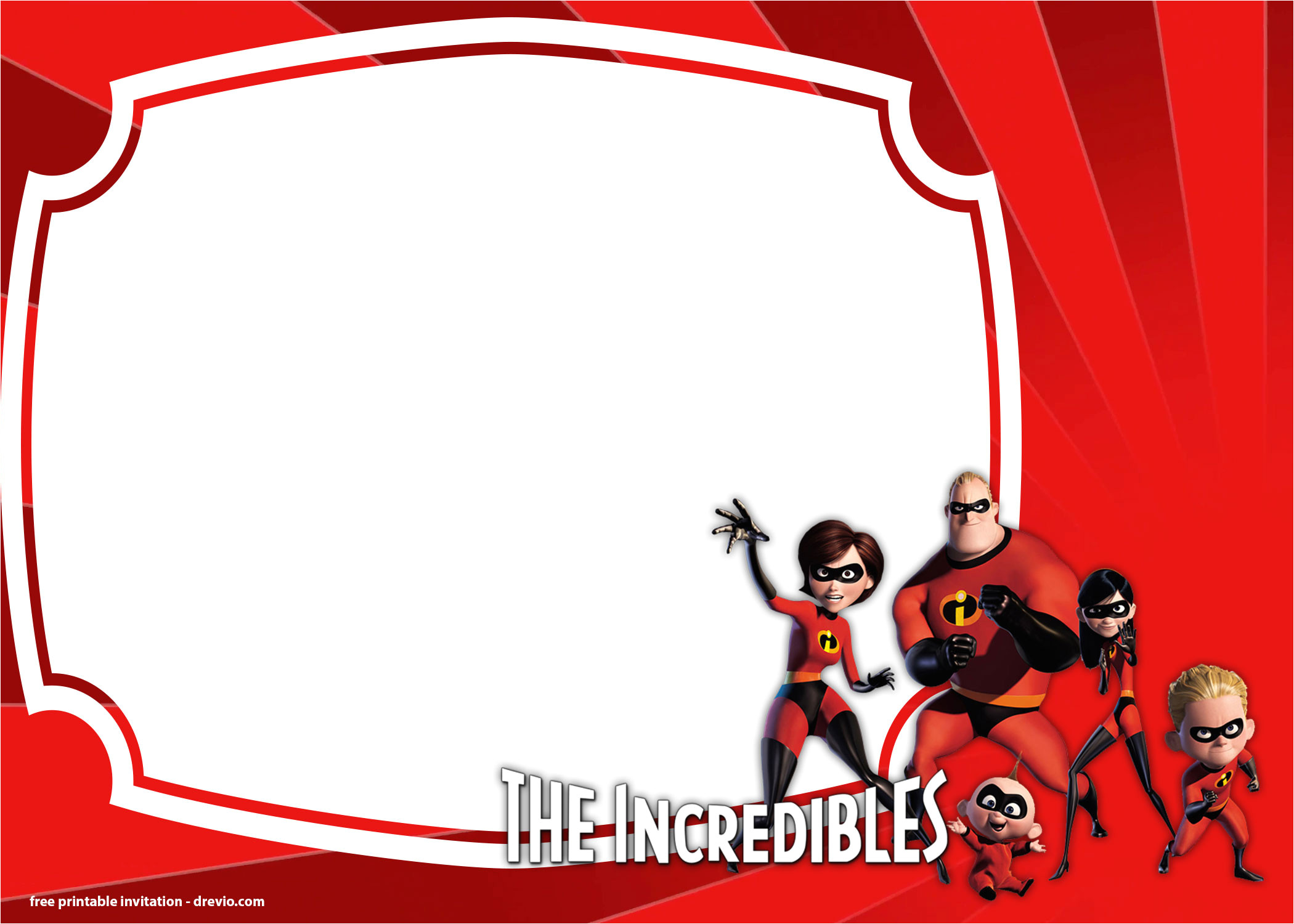 Incredibles Birthday Invitation Template Free the Incredibles 2 Birthday Invitations Templates