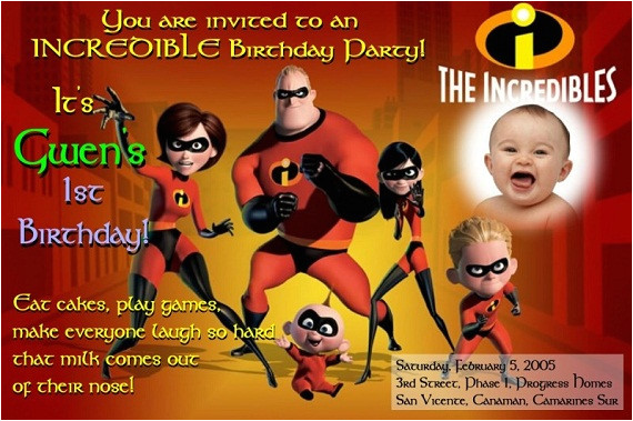 Incredibles Birthday Invitation Template the Incredibles Birthday Party Invitation Ideas Free