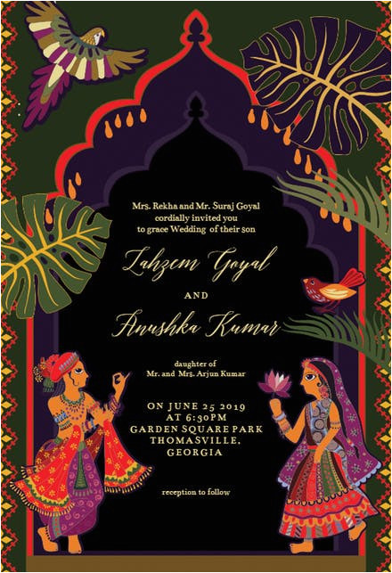 Indian Wedding Invitation Blank Template Wedding Invitation Templates Free Greetings island