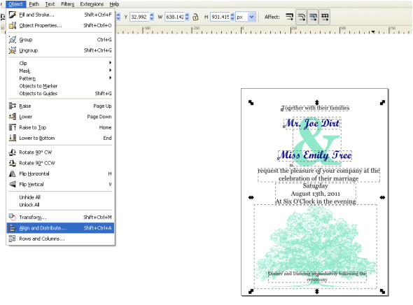 Inkscape Wedding Invitation Template Inkscape 101 for the Non Grahic Design Bride Diy Ing Her