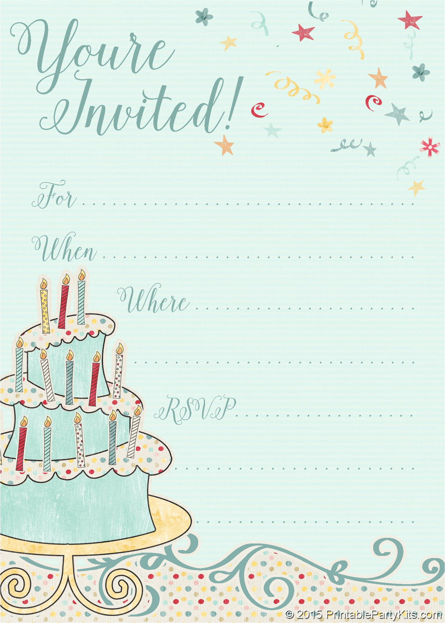 Invitation Birthday Invitation Template Free Printable Whimsical Birthday Party Invitation