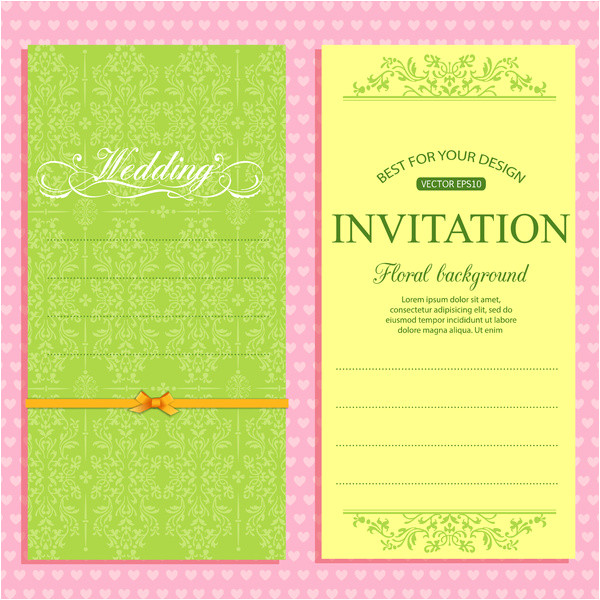 Invitation Card format for Wedding Editable Wedding Invitations Free Vector Download 4 009