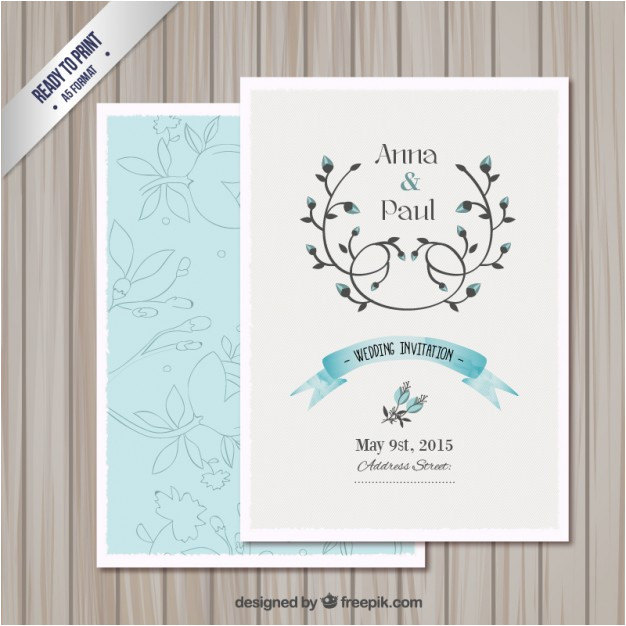 Invitation Card format for Wedding Wedding Invitation Card Template Vector Free Download