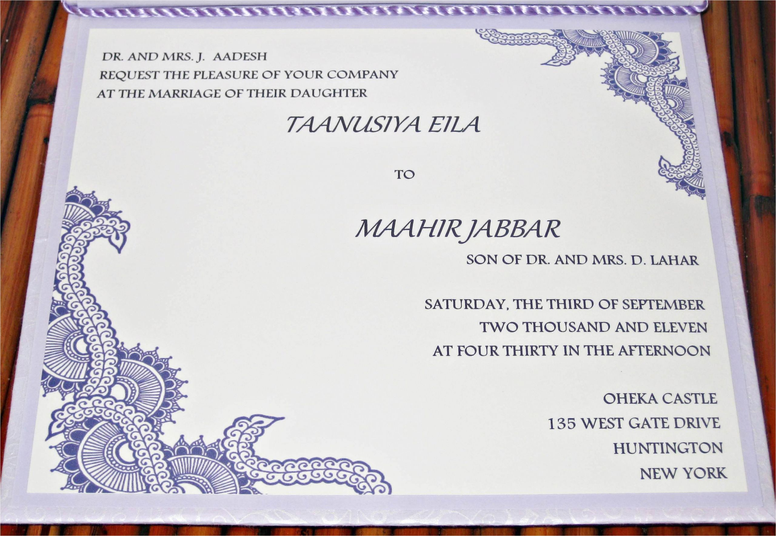Invitation Card format for Wedding Wedding Invitation Sample Wedding Invitation Card New