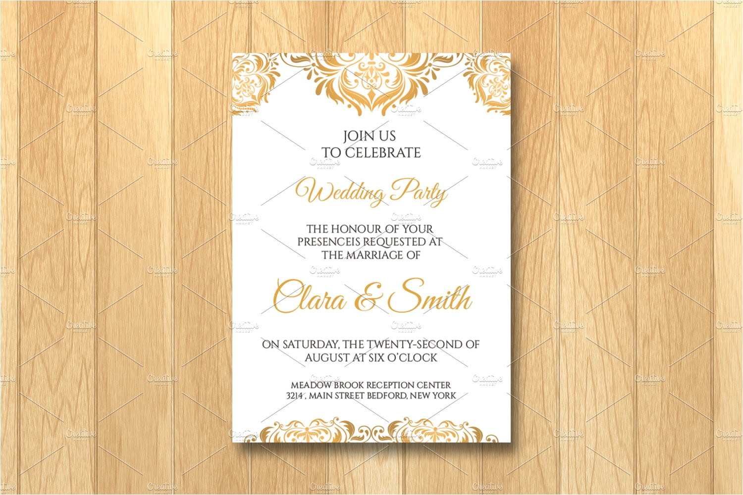 Invitation Cards Samples Wedding Wedding Invitation Card Template Wedding Templates