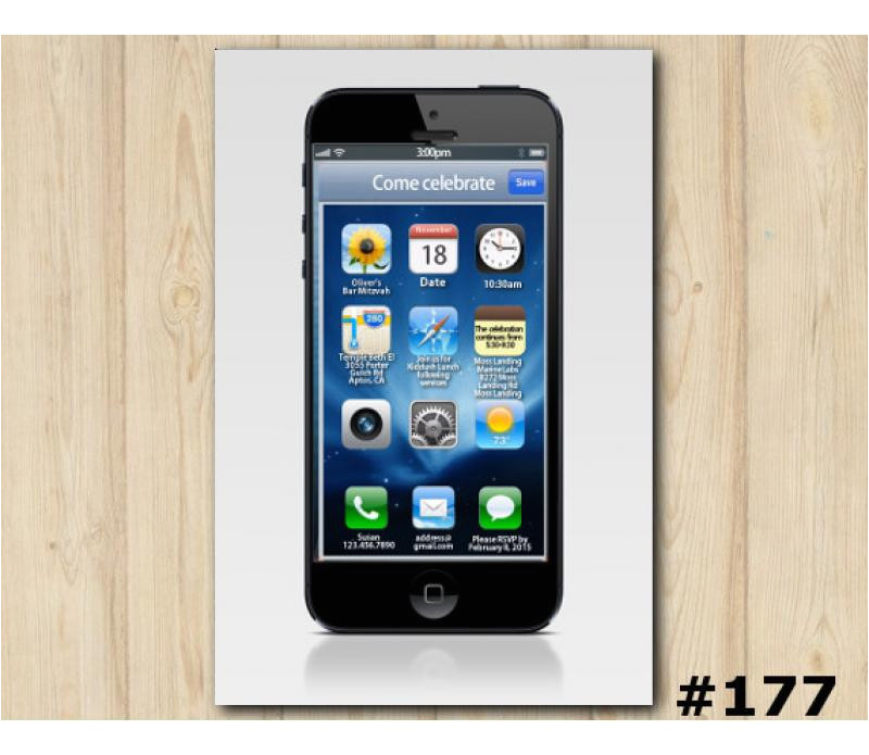 iPhone Party Invitation Template iPhone Birthday Invitation Template Birthday Custom