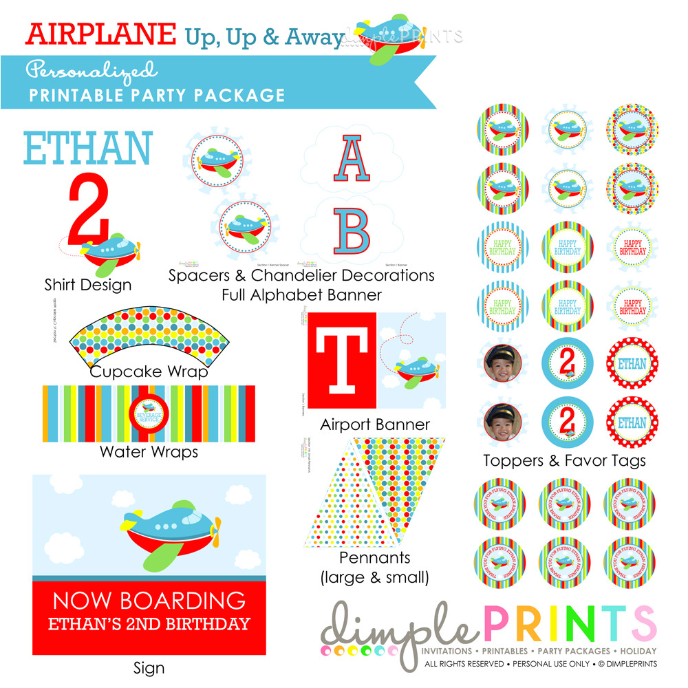 It Works Wrap Party Invitation Template Airplane Printable Party Package Instant Download Dimple