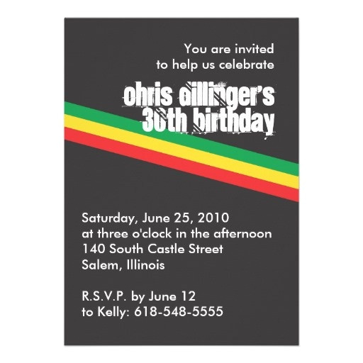 Jamaican Party Invitation Template Rasta Birthday Invitation Zazzle Com 13th Birthday