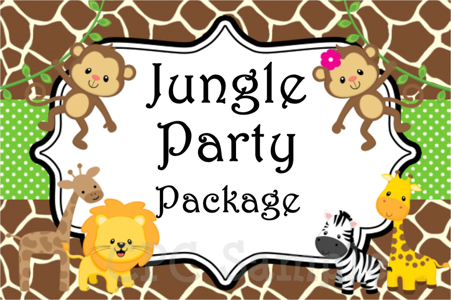 Jungle Party Invitation Template Jungle Safari Birthday Party Invitation by