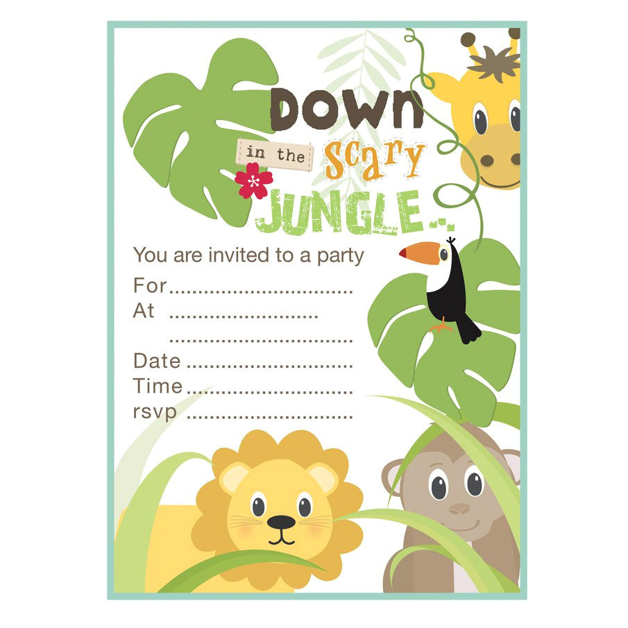 Jungle Party Invitation Template Jungle theme Birthday Invitations Free Printable Best