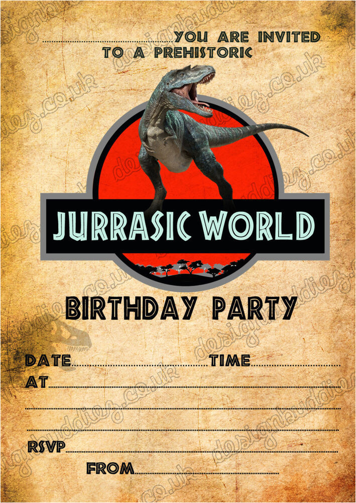 Jurassic World Party Invitation Template Birthday Party Invitations Jurassic World Dinosaurs T