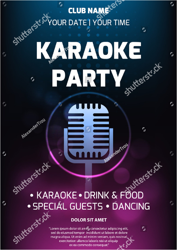 Karaoke Party Invitation Template 21 Karaoke Flyer Templates Free Premium Psd