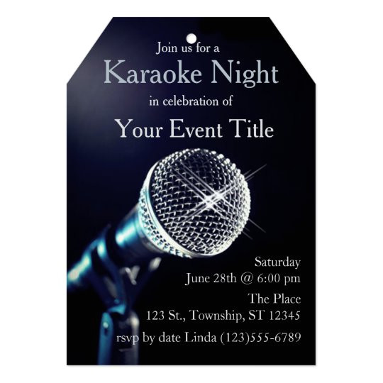 Karaoke Party Invitation Template Adult 39 S Karaoke Party Custom Invitation Zazzle Com