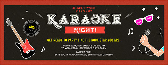 Karaoke Party Invitation Template Invitations Free Ecards and Party Planning Ideas From Evite