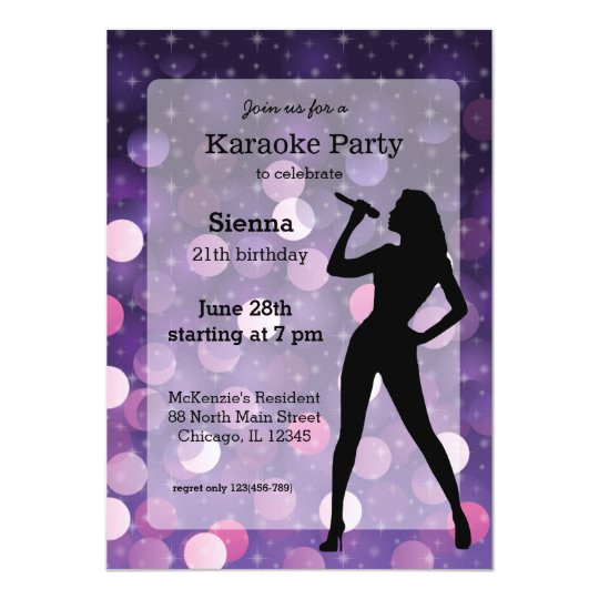 Karaoke Party Invitation Template Karaoke Party Invitation Zazzle Com