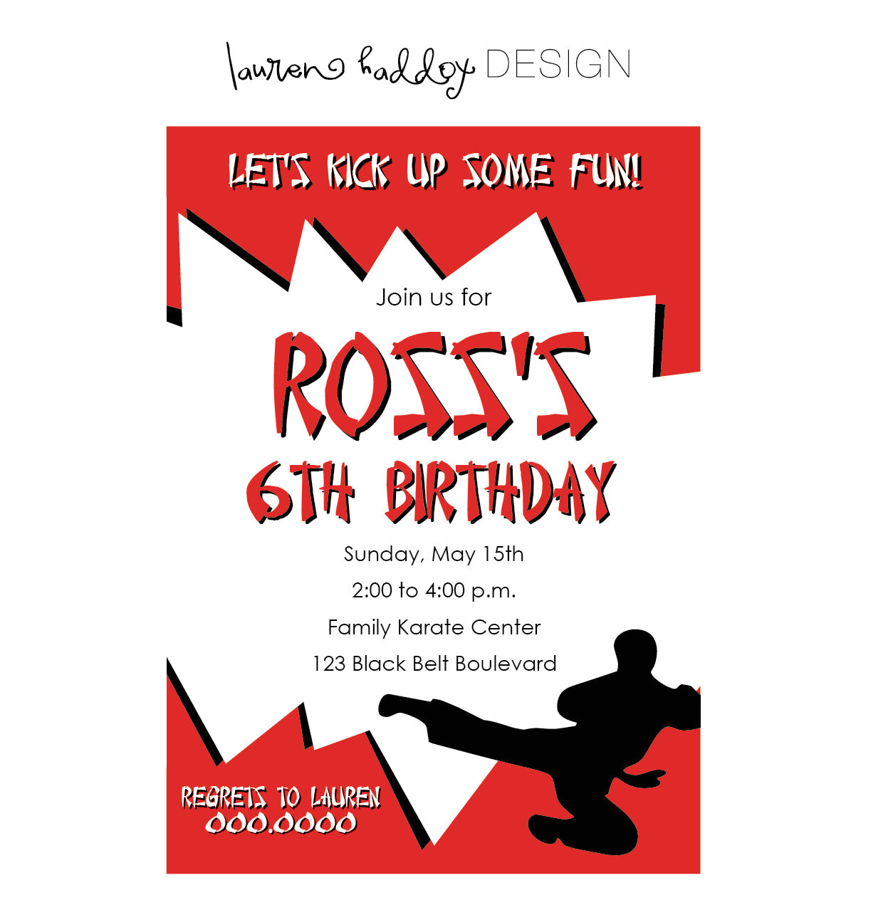 Karate Birthday Invitation Template Karate Birthday Invitations for Kids Bagvania Free