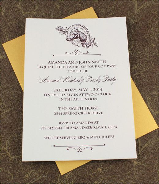 Kentucky Derby Party Invitation Template Kentucky Derby Invitation Template Parties Parties