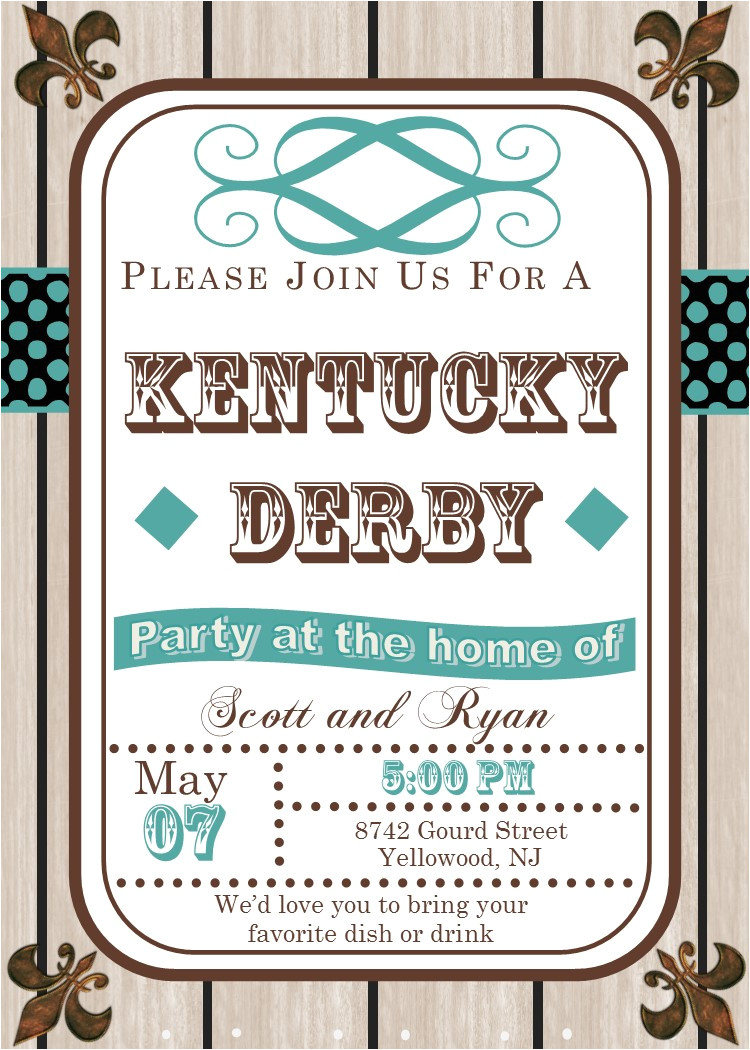 Kentucky Derby Party Invitation Template Kentucky Derby Party Invitations May 5 2018