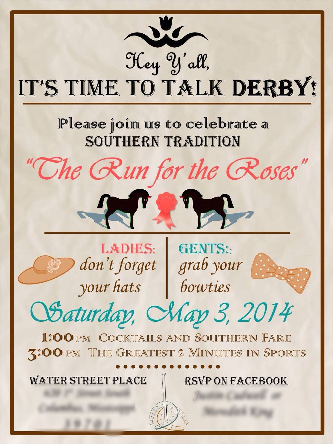 Kentucky Derby Party Invitation Template My Kentucky Derby Party Invitation In 2019 Kentucky