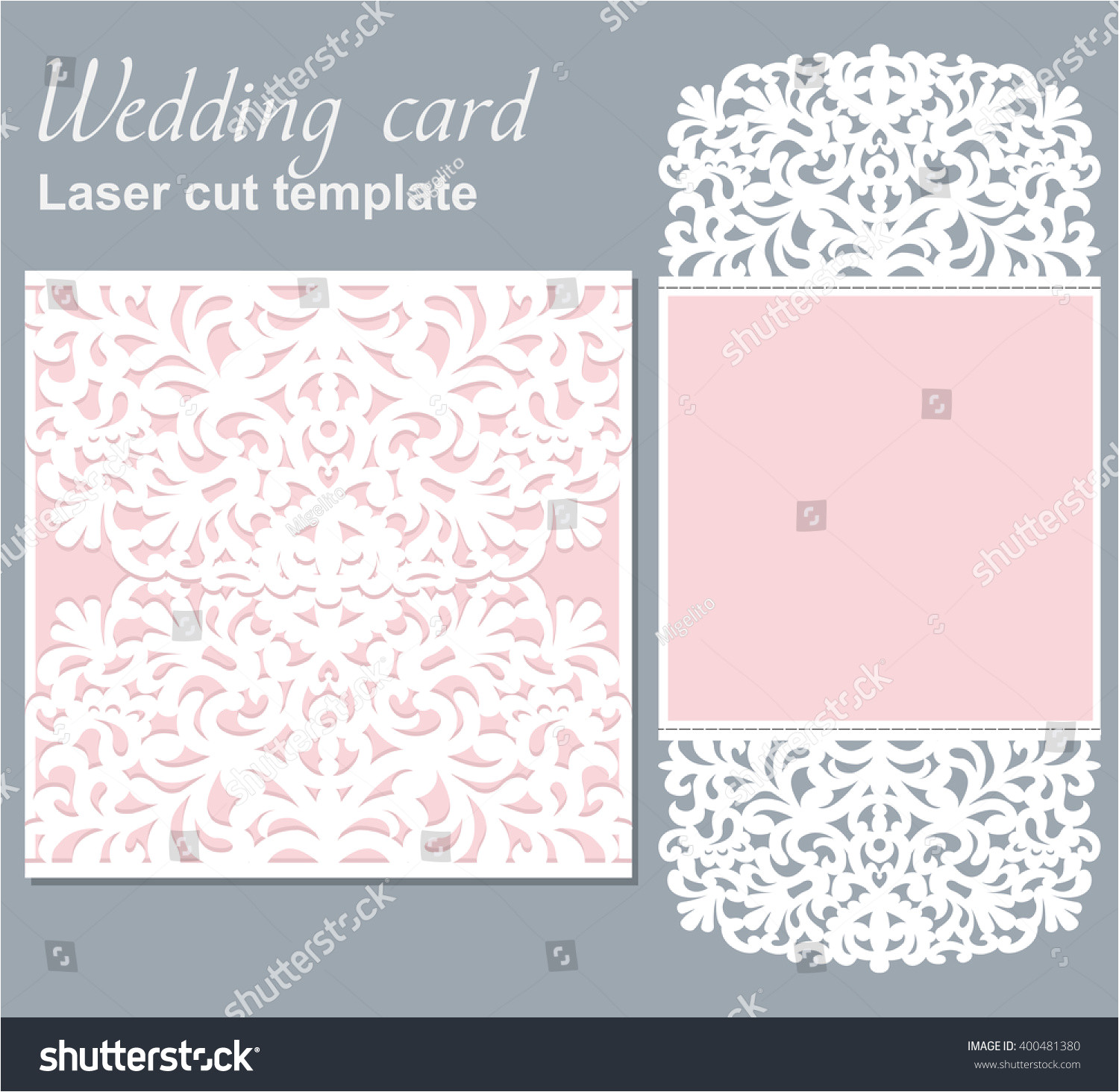 Laser Cut Wedding Invitation Card Template Vector Free Vector Die Laser Cut Wedding Card Template Wedding