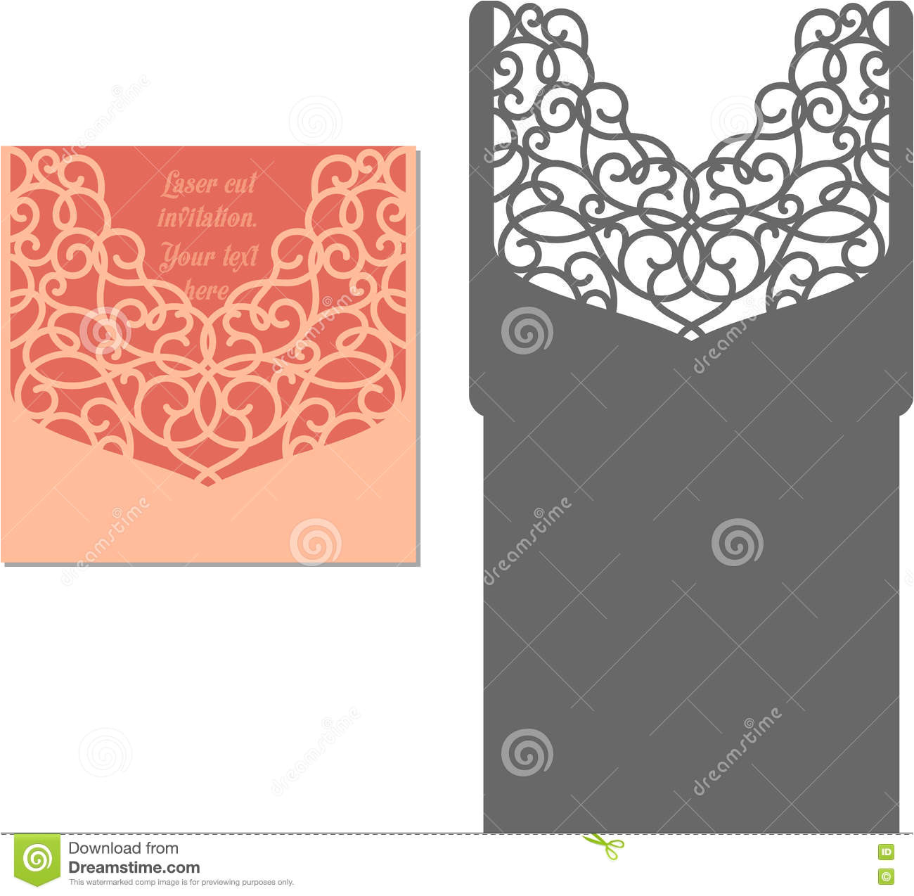 Laser Cut Wedding Invitation Card Template Vector Laser Cut Envelope Template for Invitation Wedding Card Laser Cut Wedding Invitation Card Template Vector Laser Cut Envelope Template for Invitation Wedding Card