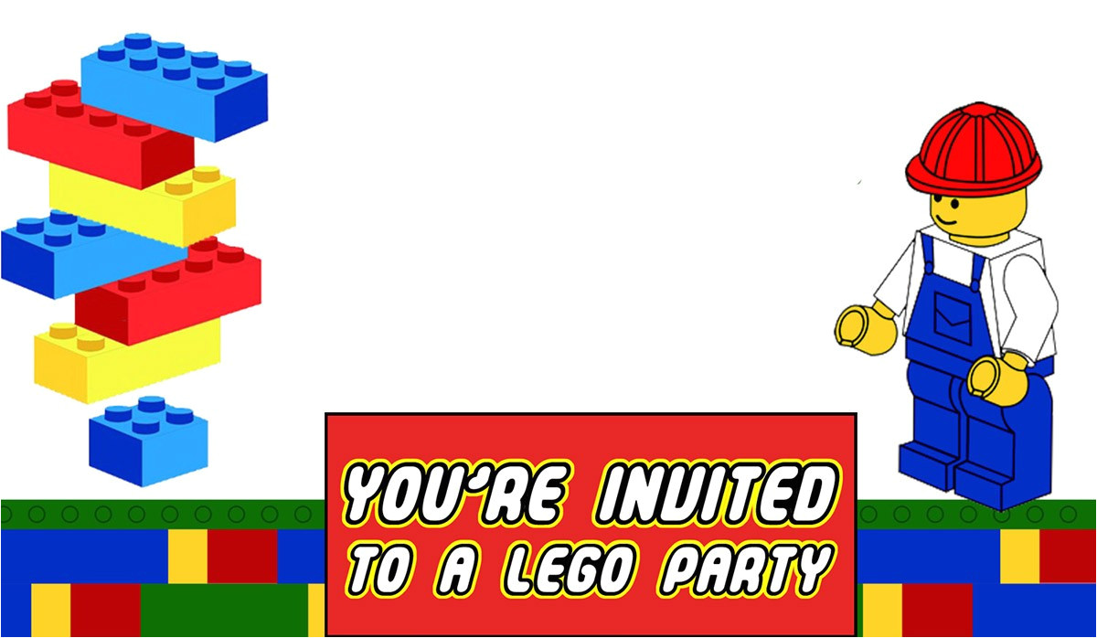 Lego Birthday Party Invitation Template Lego Invitations Free