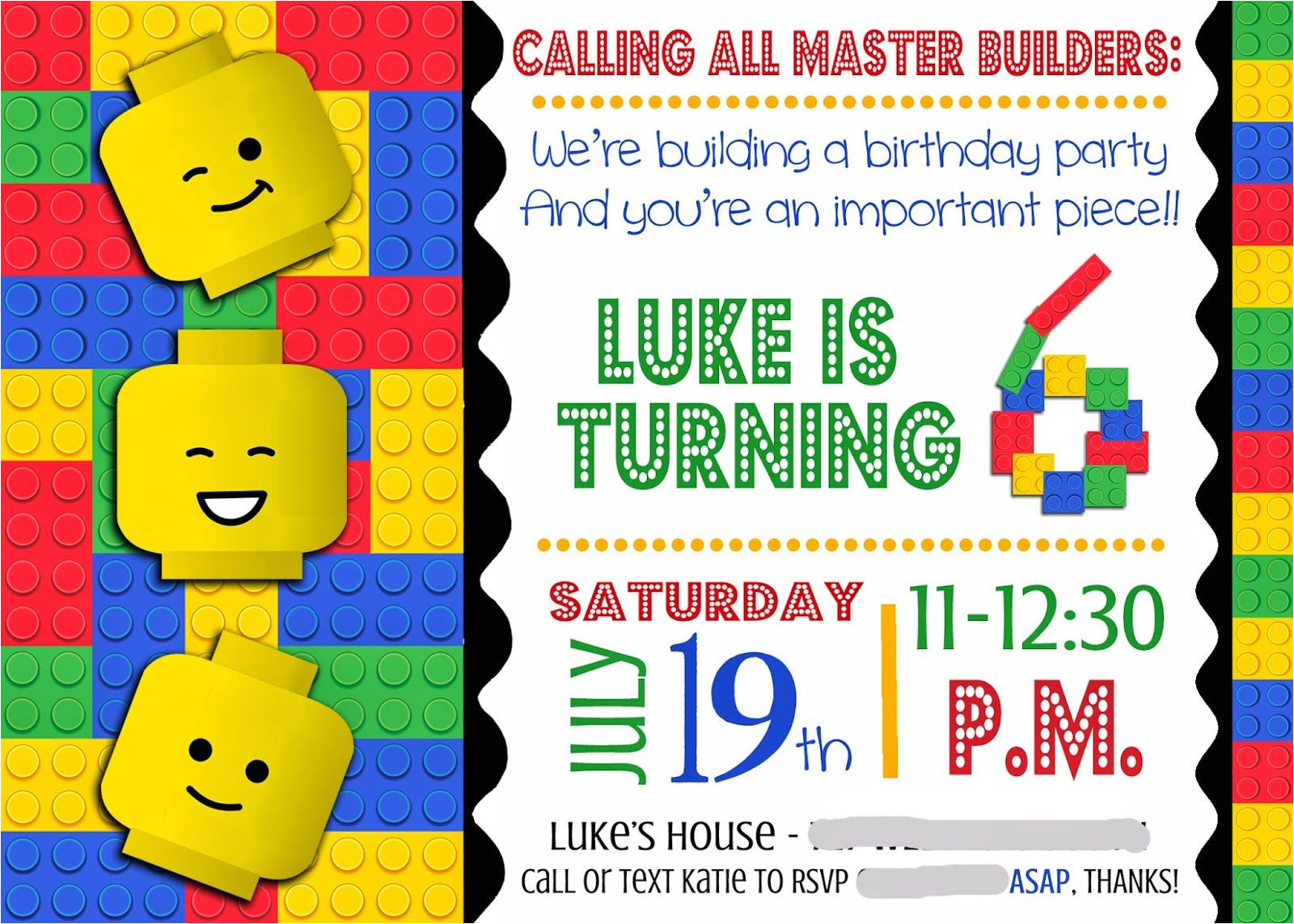 Lego Birthday Party Invitation Template Lego Party Invitation Printable Google Search Lego