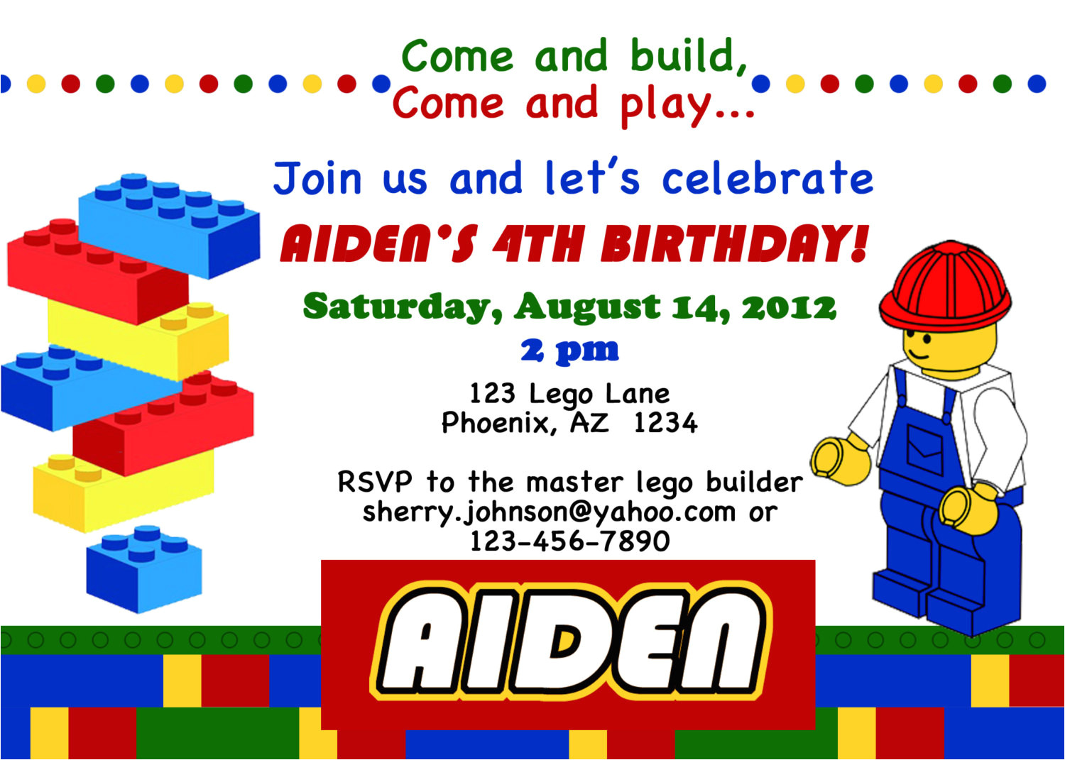 Lego Birthday Party Invitation Template Printable Lego Birthday Party Collection Diy by Luvbugdesign