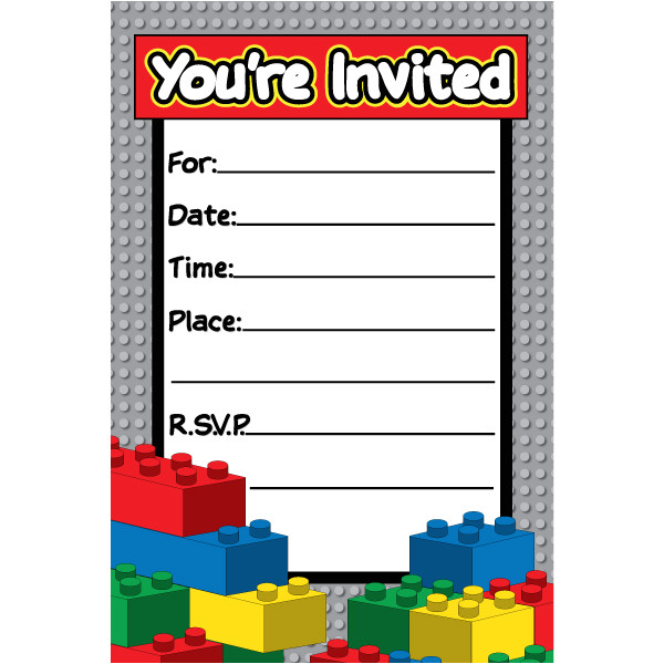 Lego Party Invitation Template Free Free Lego Party Invitations Download Amazing Braesd Com
