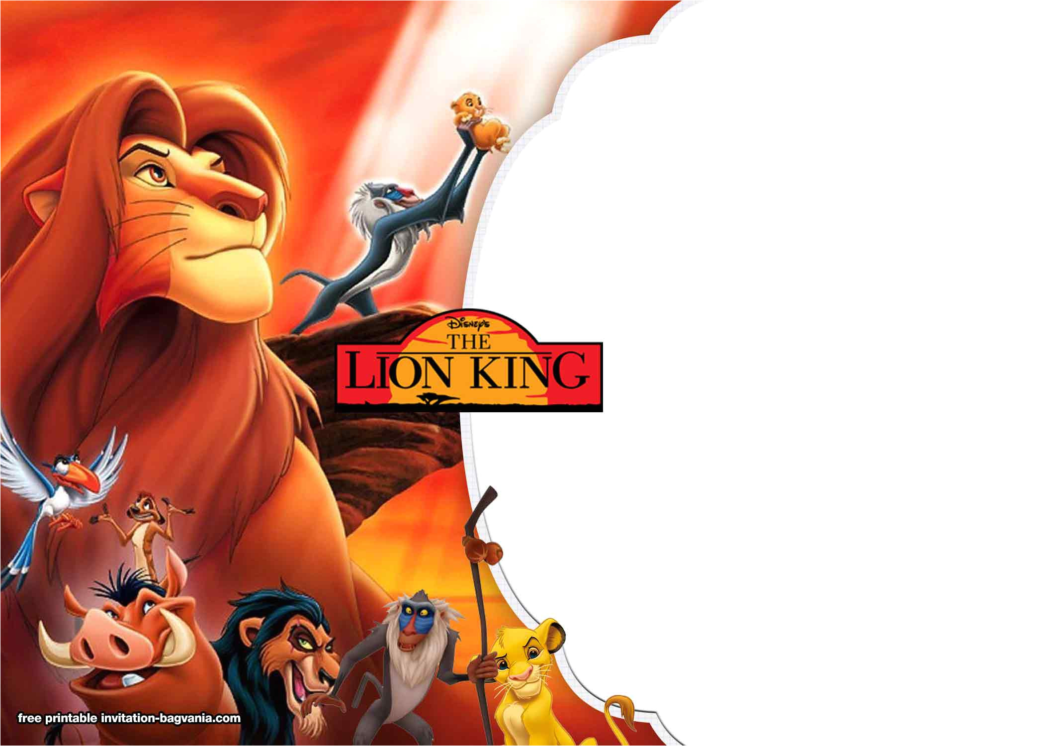 Lion King Party Invitation Template 8 Free Printable Lion King Invitation Templates Free