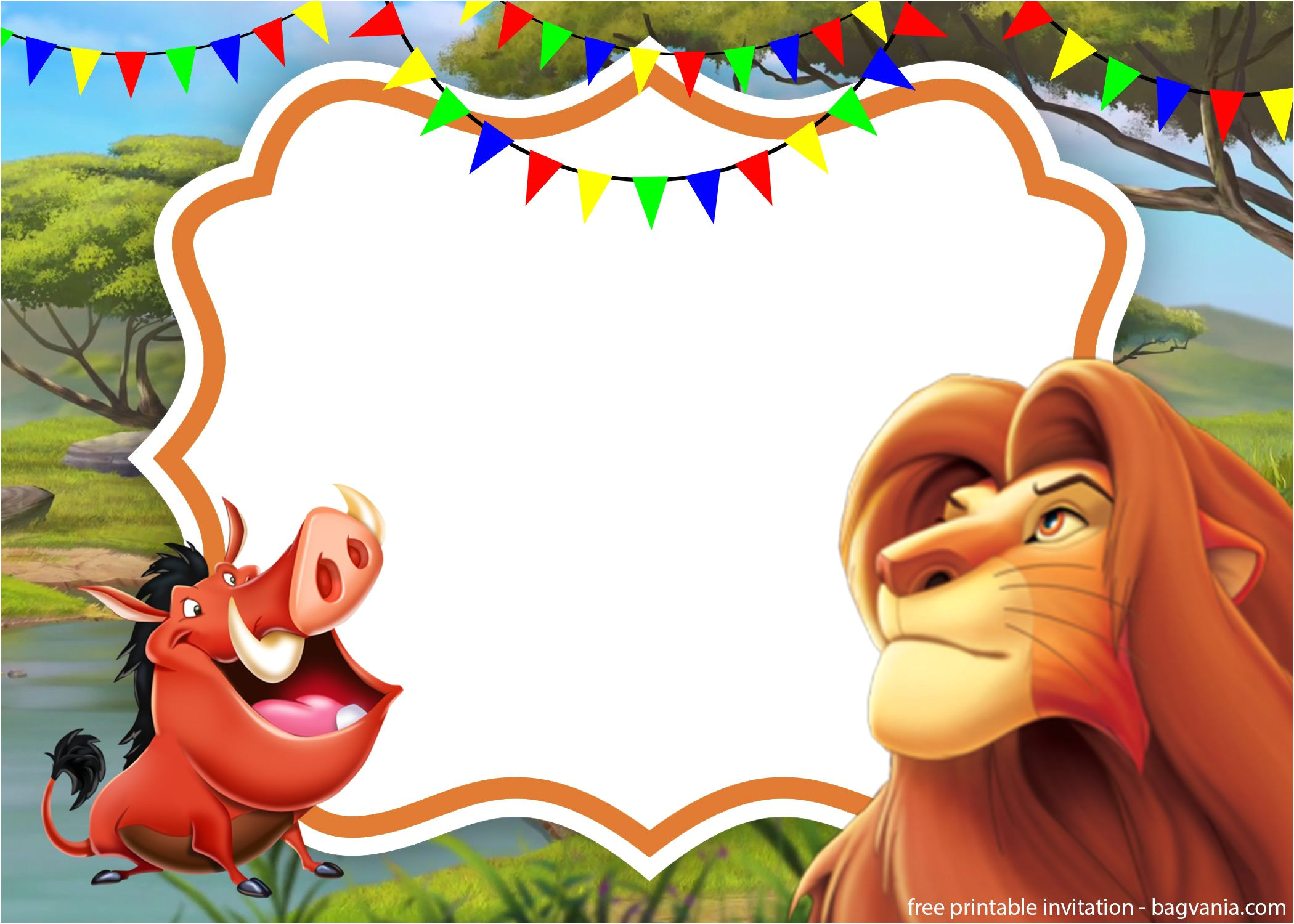 Lion King Party Invitation Template Simba Lion King Invitation Template Perfect for Parties