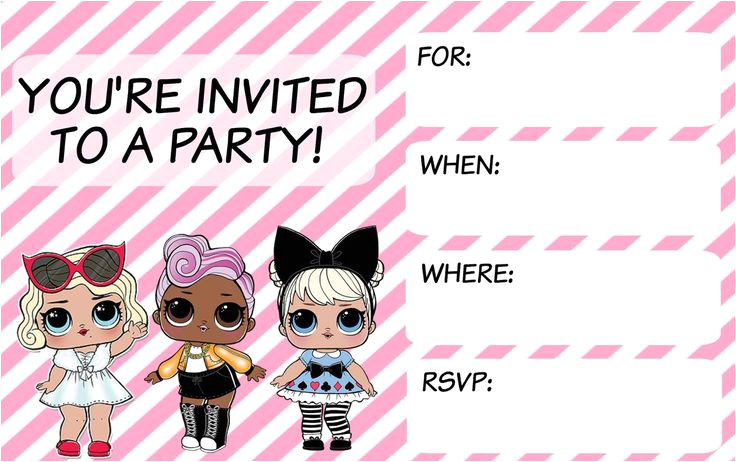 Lol Party Invitation Template L O L Surprise Invitations Bella Ideas Surprise