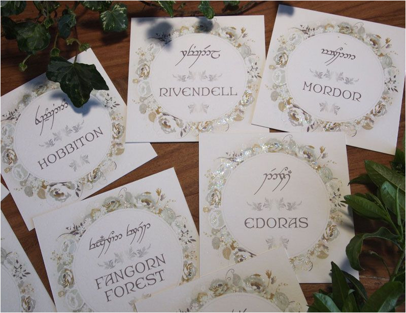 Lord Of the Rings Wedding Invitation Template Elvish Wedding Table Names Lord Of the Rings Wedding