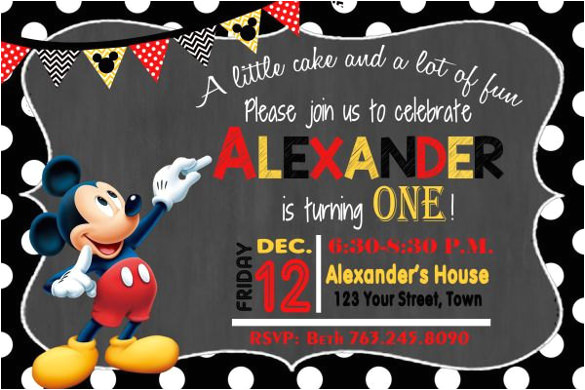Mickey Mouse Birthday Invitation Template 31 Mickey Mouse Invitation Templates Free Sample