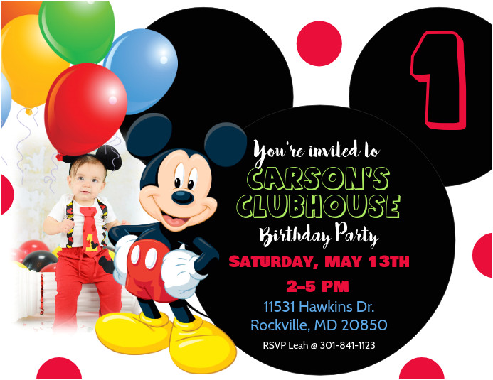 Mickey Mouse Birthday Invitation Template Mickey Mouse Birthday Invitation Template Postermywall