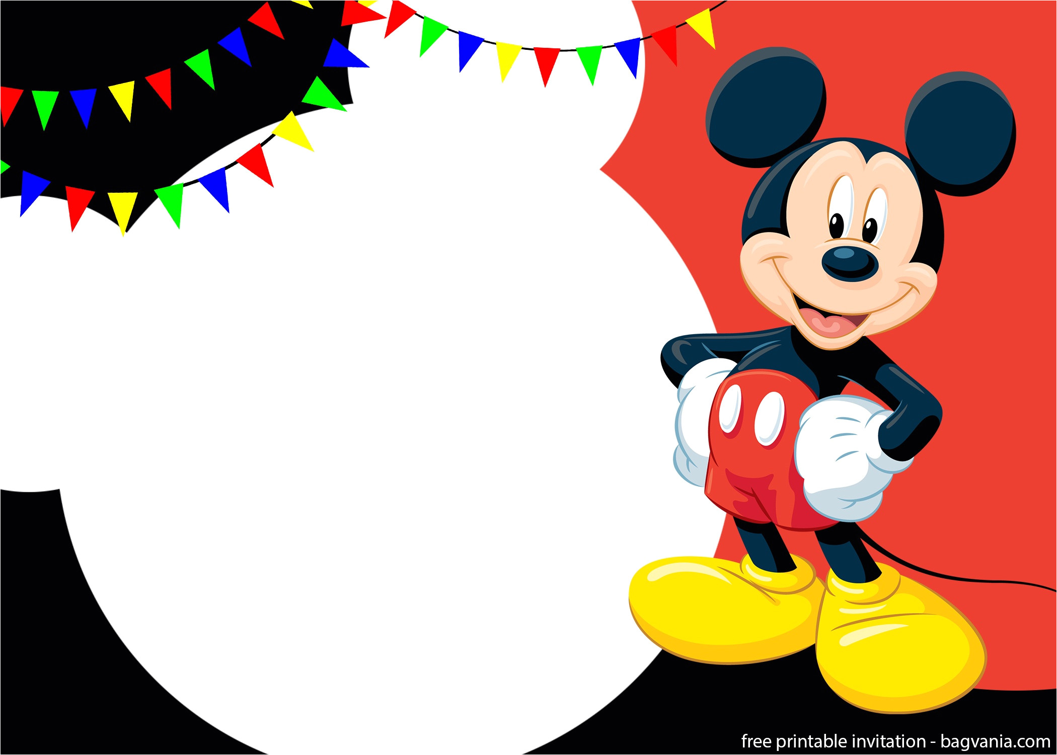 Mickey Mouse Party Invitation Template Free Printable Cute Mickey Mouse Invitation Templates