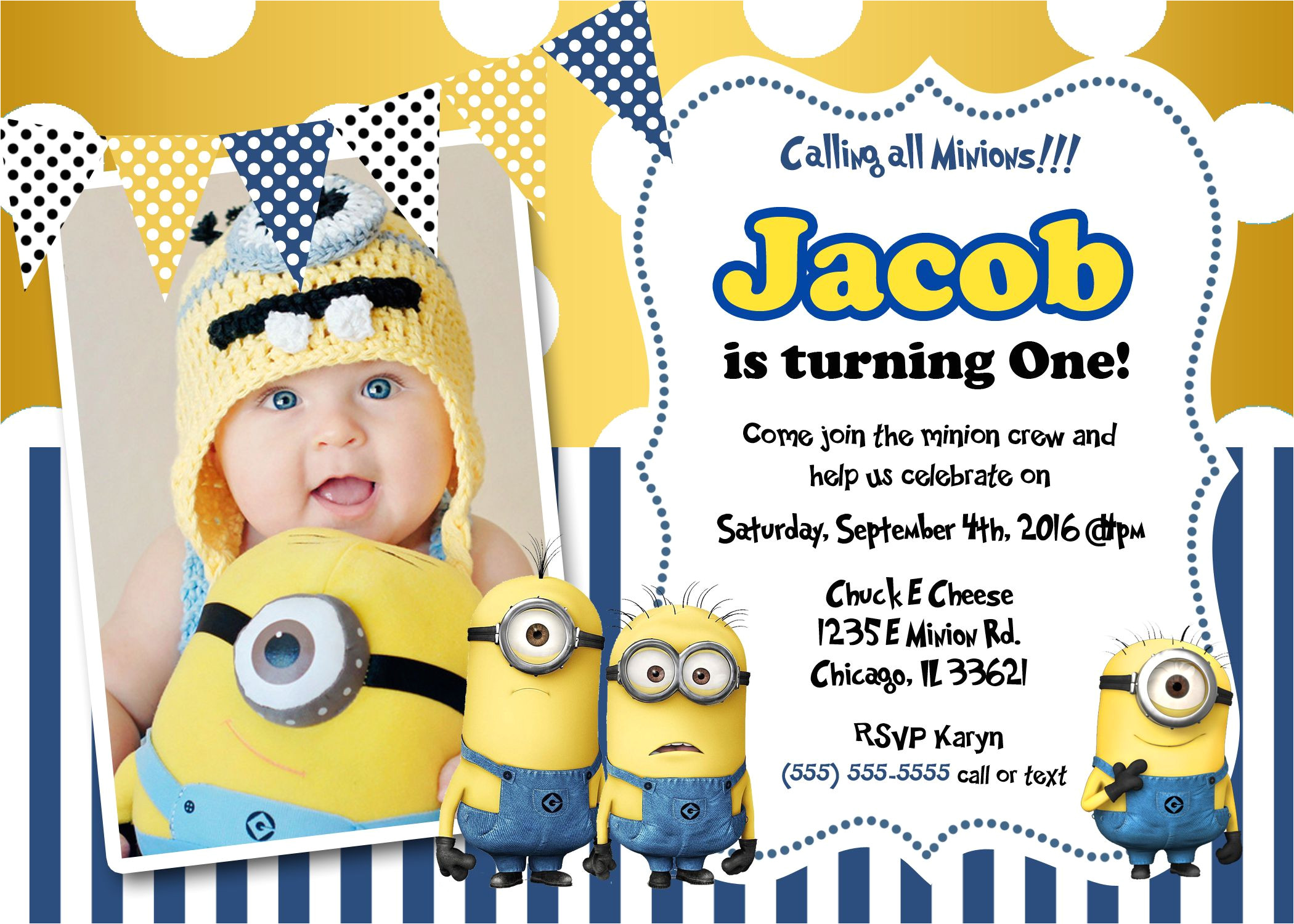 Minions Birthday Invitation Template Create Own Minion Birthday Invitations Modern Templates