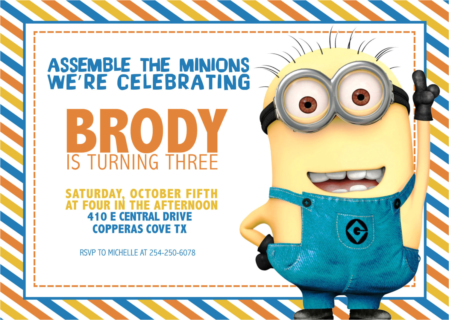 Minions Birthday Invitation Template Minion Birthday Party Invitations Ideas Drevio