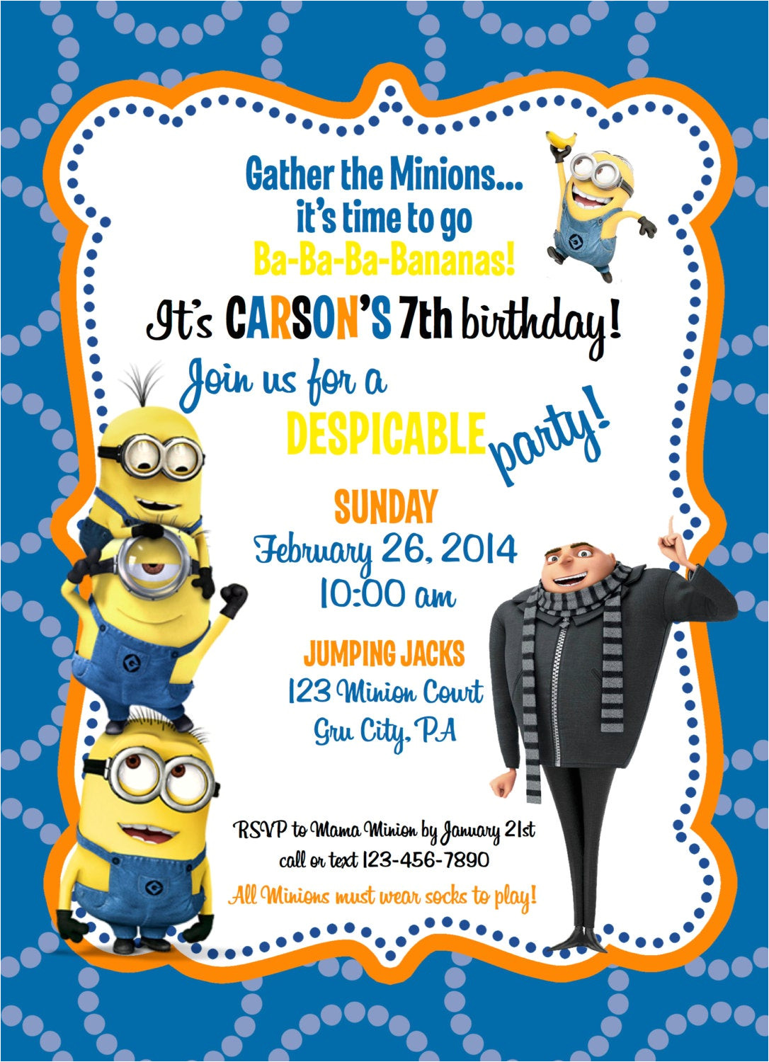 Minions Birthday Invitation Template Unavailable Listing On Etsy