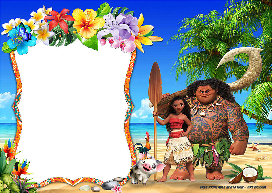 Moana Birthday Invitation Template Diy Moana Birthday Party for Under Us 70 Free